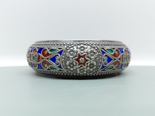 Bracelet jonc berbère émail - bracelet,