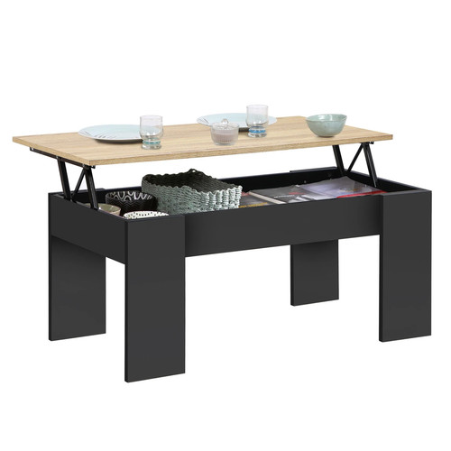 Table basse plateau relevable