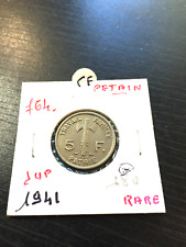 @  Pièce de 5 Francs  1941 Maréchal  Pétain    @  ( Devient Rare )
