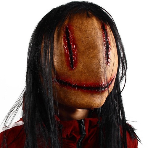 Scary halloween mask - with, hair