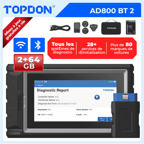 Topdon ad800bt valise - ad800bt,
