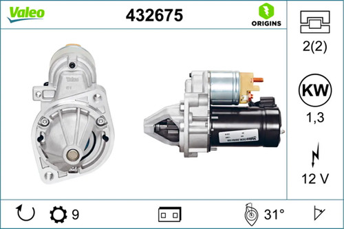 Démarreur valeo 432675 - démarreur,