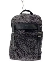 SAINT LAURENT Hunting Rock Sack Backpack in Nylon/ Gray/ Leopard Print/ 342609