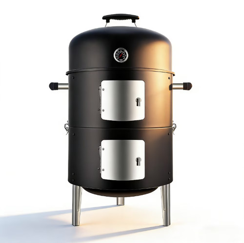Charcoal smoker grill - 3-in-1,