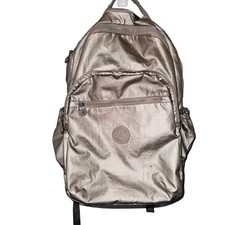 Kipling Seoul large laptop backpack Rose Gold Metallic No Monkey