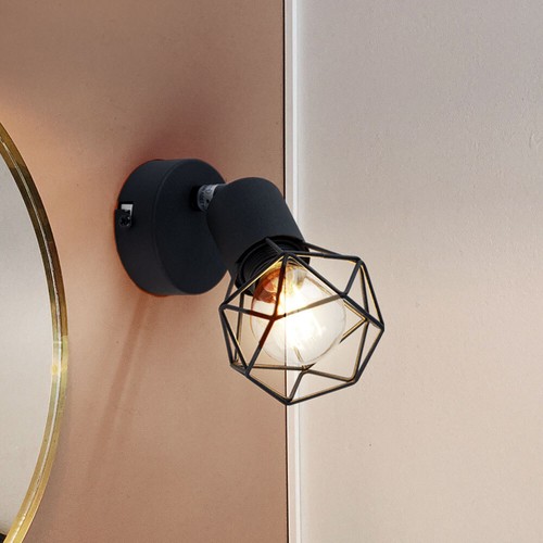 Design mur lampe grille cage - design,