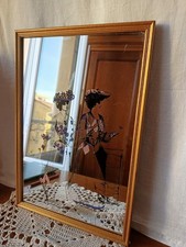 Élégant Miroir Vintage "Dames à la Belle Époque" - Style Art Nouveau/Déco