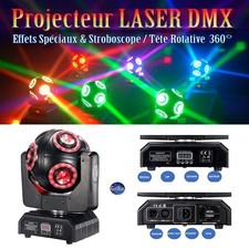 Projecteur Laser DMX Tête Mobile à Rotation Lumière de Scène à Effets Spéciaux