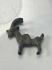 Ancient Luristan Bronze ibex Pendant w/Loop Ring. 1 7/8” x 1 ¾” tall.