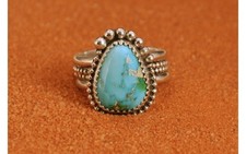 bague argent femme turquoise