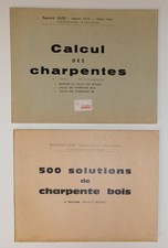 Calcul des Charpentes, 500 solutions Chapente Bois, illustré, Raymond Gazel 1973