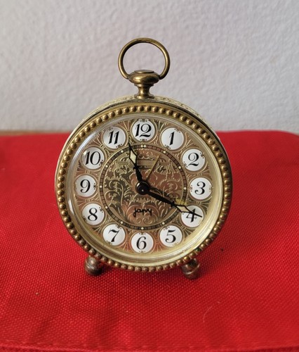 Réveil vintage japy laiton - réveil,