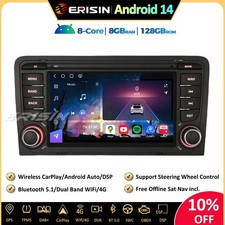 128GO Android 14 Autoradio GPS pour AUDI A3 S3 RS3 RNSE-PU DAB+ DSP CarPlay Wifi