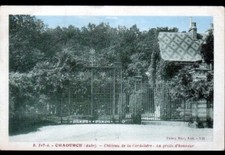 CHAOURCE (10) WROUGHT IRON GRID of the CHATEAU de CORDELIERE, photograph period 1920