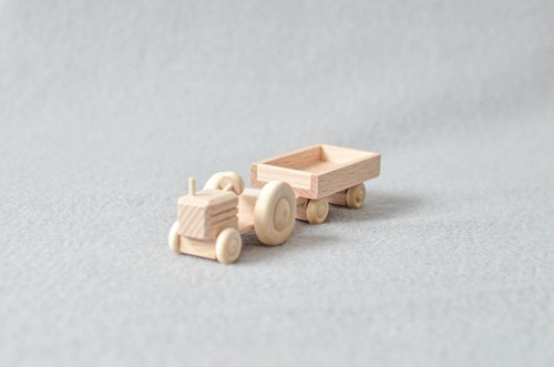 Jouet bois tracteur - bois,