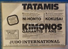 Publicité JUDO INTERNATIONAL Kimonos Tatamis Kokusai Ni Honto  1975