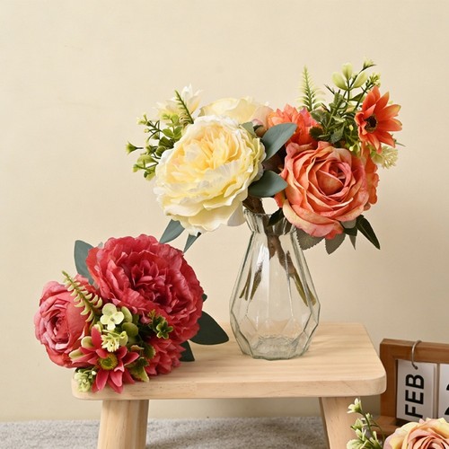 Bouquet pivoine tissu - en,