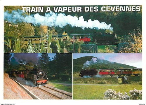 Carte postale trains le - carte,