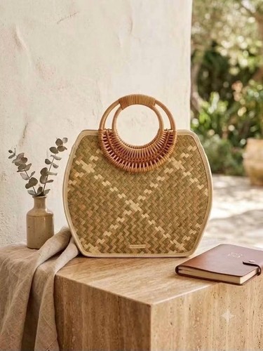 Sac cabas jonc co - cabas,