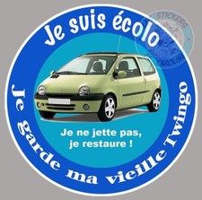 STICKER I SUIS ECOLO I KEEP MY RENAULT TWIN EZ008