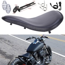 Motorcycle Bobber Solo Seat Black Leather For Honda Shadow VT750 VT600 VT125 VLX