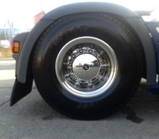 1-teilig - Acier Inoxydable Couverture de Moyeu Roue 22,5cm Profondeur - 335mm