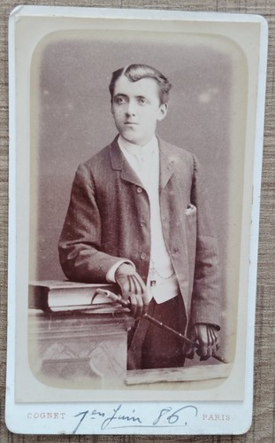 Cdv 1886 jeune homme - homme, élégant