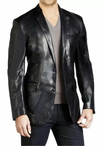 Nouveau blazer cuir noir - en,