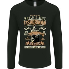 Le Meilleur Pêcheur Du Monde T-Shirt À Manches Longues Pour La Fête Des Pères