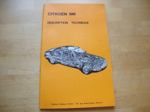 Citroen description - citroen, sm
