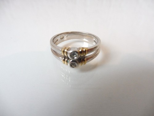 Beau bague argenté zirconia - beau,