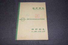 Operating Instructions Manual Opel Rekord P1 1500/1700 04/1960 Very Good