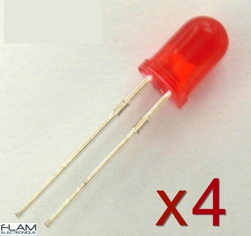 Led diode rouge dip - mm, /