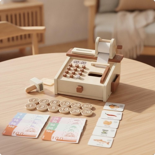 Caisse enregistreuse bois - caisse, en