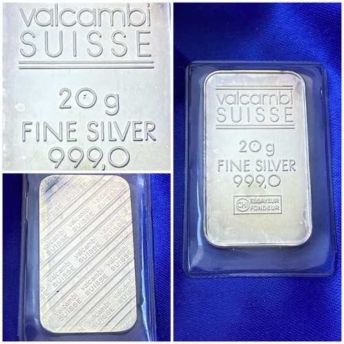 Lingot argent pur 20g - argent, valcambi
