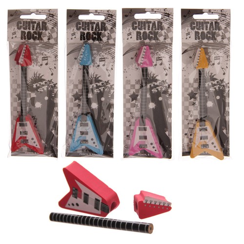 Crayon gomme forme guitare 4 - guitare,