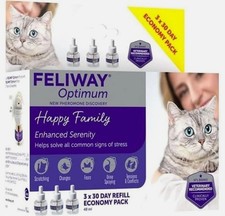 FELIWAY Optimum - Pack 3 recharges anti-stress pour Chat - Complexe de phéromone