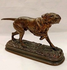 Bronze animal hunting dog DUBUCAND 