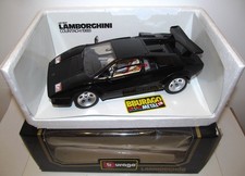 Bburago 1/18 1988 Lamborghini Countach LP500S Black Mint in Original Box Burago
