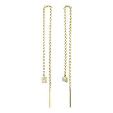 14K Yellow Gold Baguette