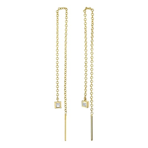 14k yellow gold - gold, baguette