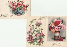 10 CARDS - ANTIQUE - HAPPY