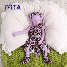 IVITA 12'' Pink Avatar Doll Girl Full Soft Silicone Lifelike Fairy Doll Infant