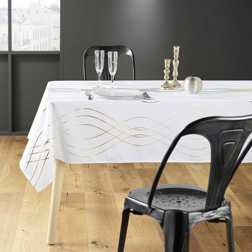 Nappe rectangle elona blanc - blanc, et