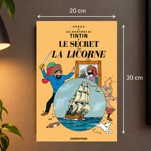Plaque métal tintin le - tintin,