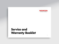 Honda Motorcycle Service Book blank