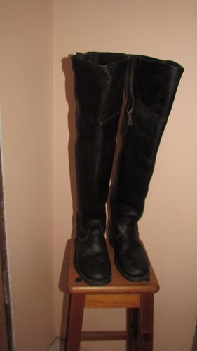 Cuissardes cuir bottes - cuissardes,