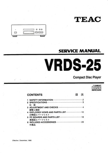 Service manuel instructions - service, d'instructions