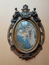 Ancien cadre ovale en régule