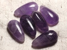 1pc - Pendentif Pierre semi précieuse - Améthyste Goutte 40mm   4558550013255